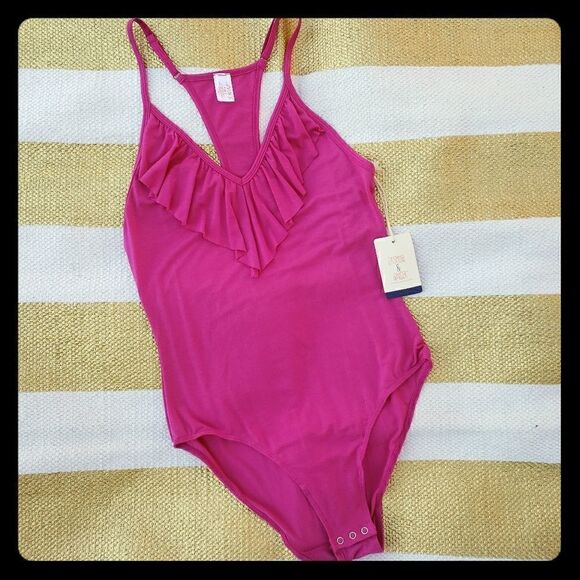 Jasmine & Ginger Rose Violet Racerback Bodysuit - Picture 3 of 5